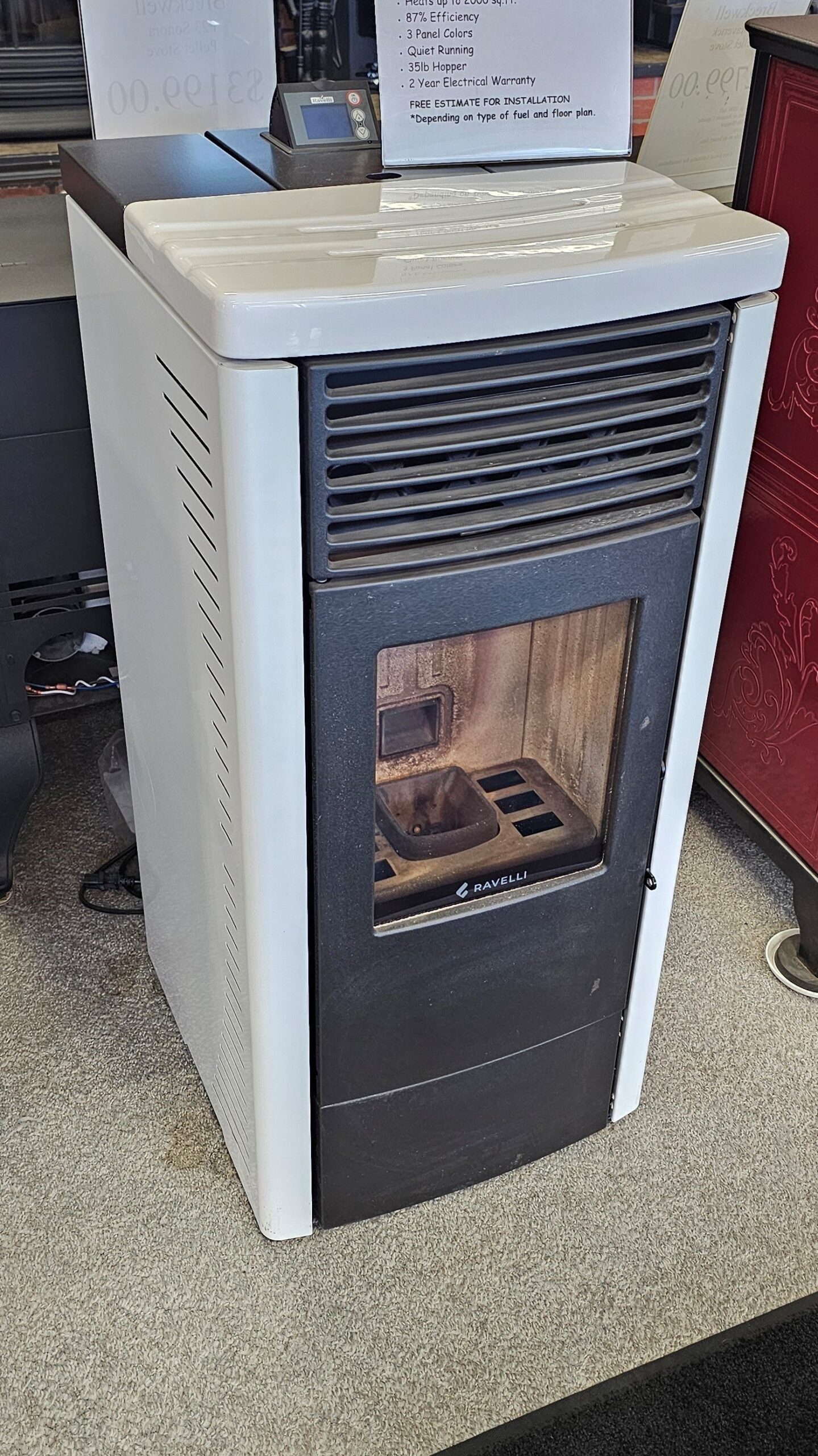 Albany Stoves. Ravelli Pellet Stove